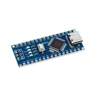 Микроконтроллер Arduino Nano (Atmega 328p, синий, type-C, dupont контакты не припаяны) купить в Крымске