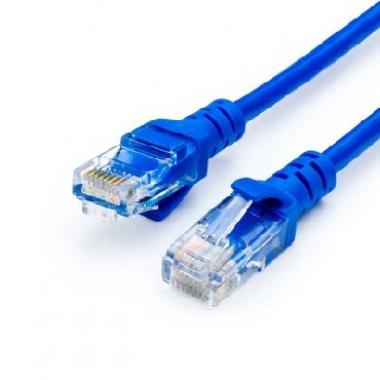 Патч-корд Atcom UTP 5e кат.(RJ-45) синий 2 м купить в Крымске